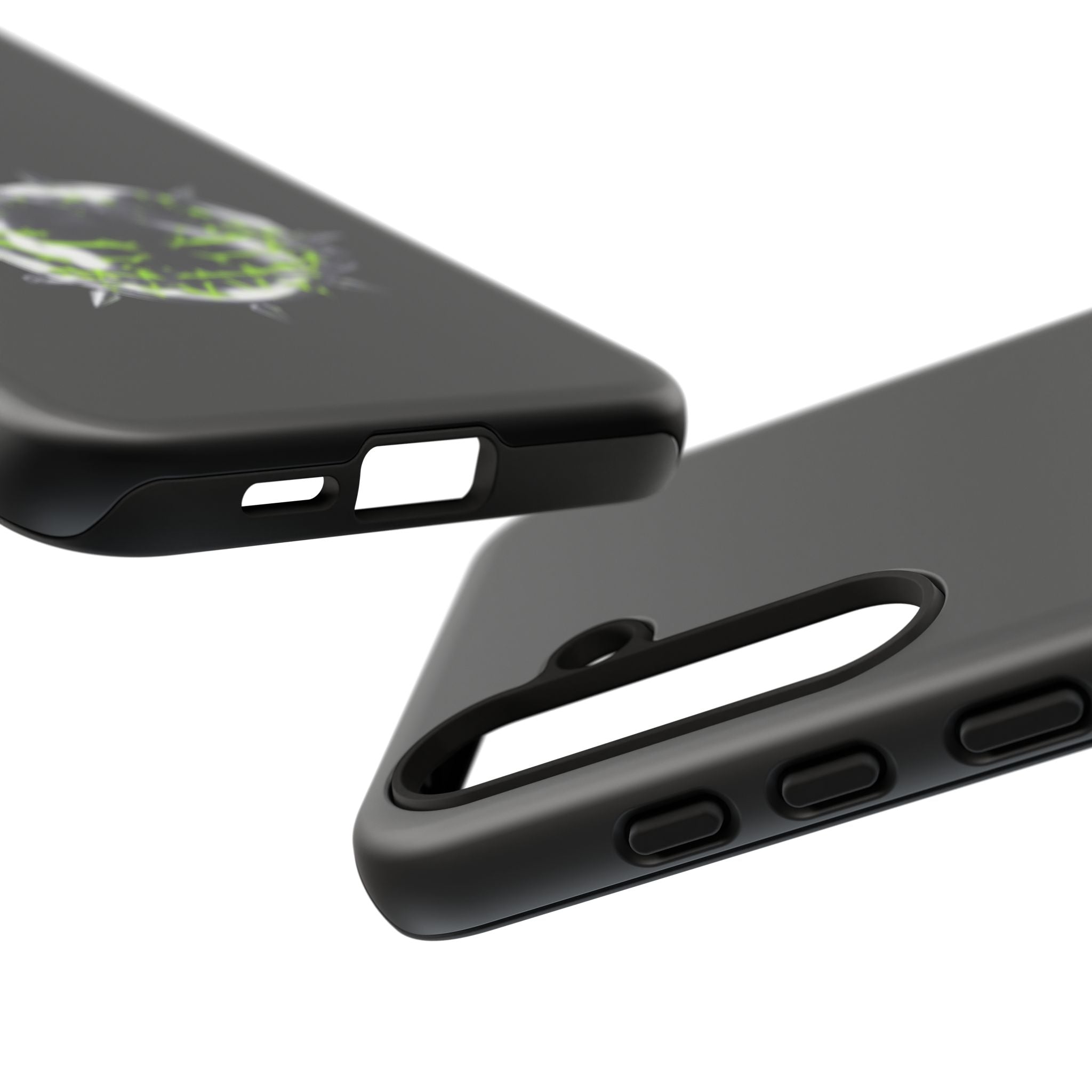 Cover per telefono in metallo verde neon