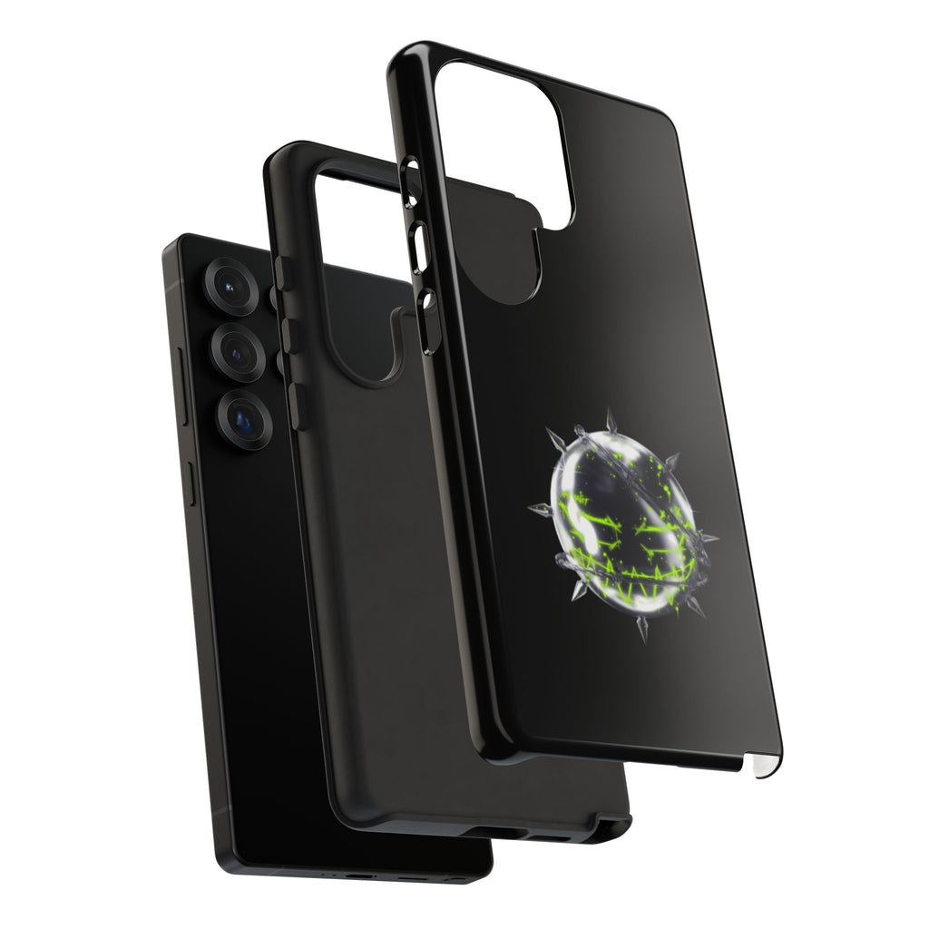 Cover per telefono in metallo verde neon