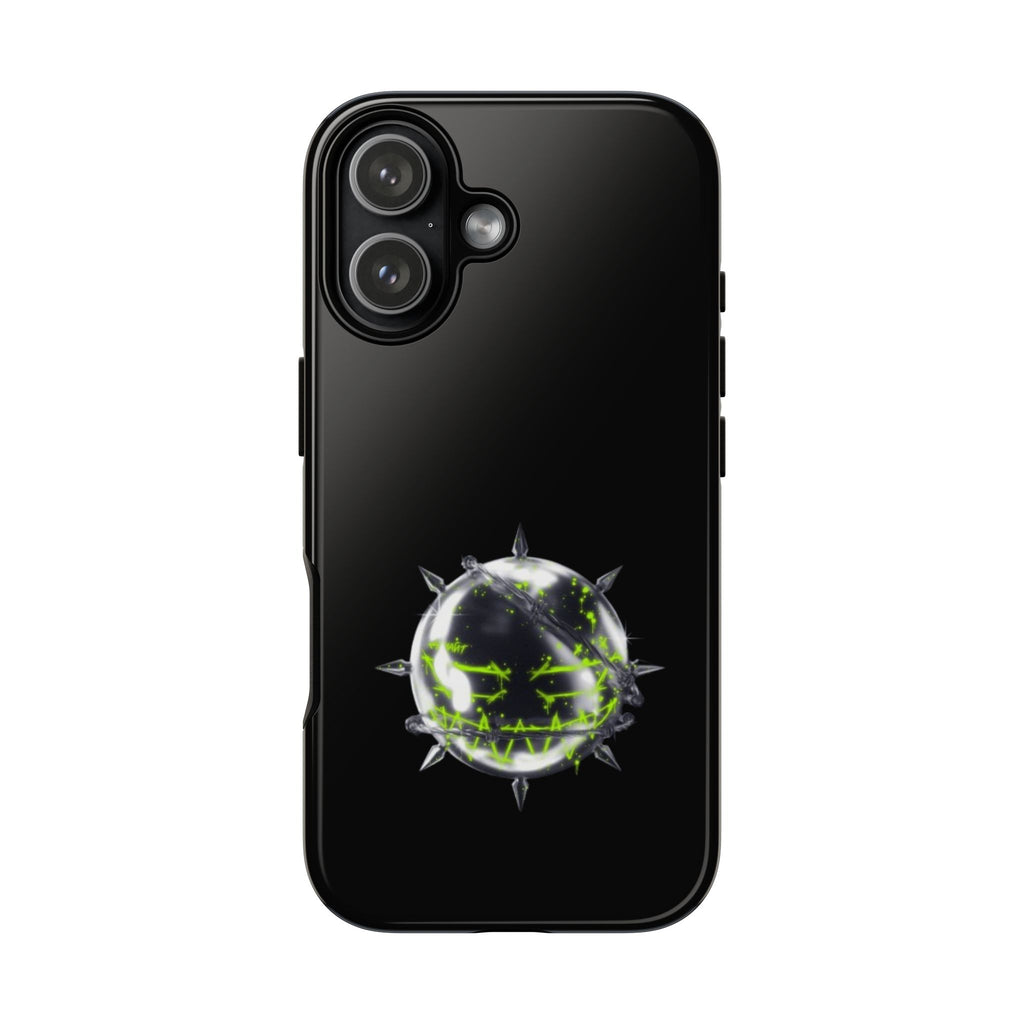 Cover per telefono in metallo verde neon