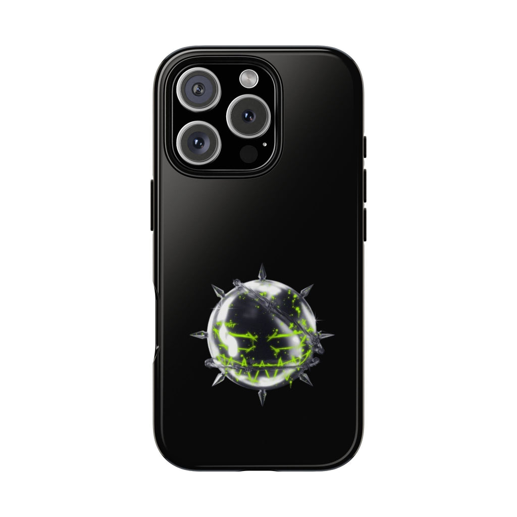 Cover per telefono in metallo verde neon
