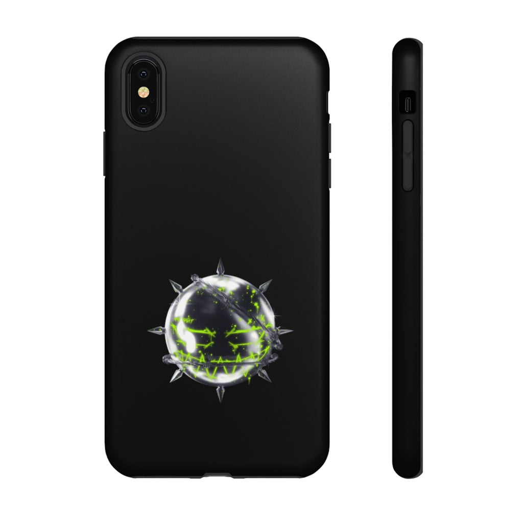 Cover per telefono in metallo verde neon