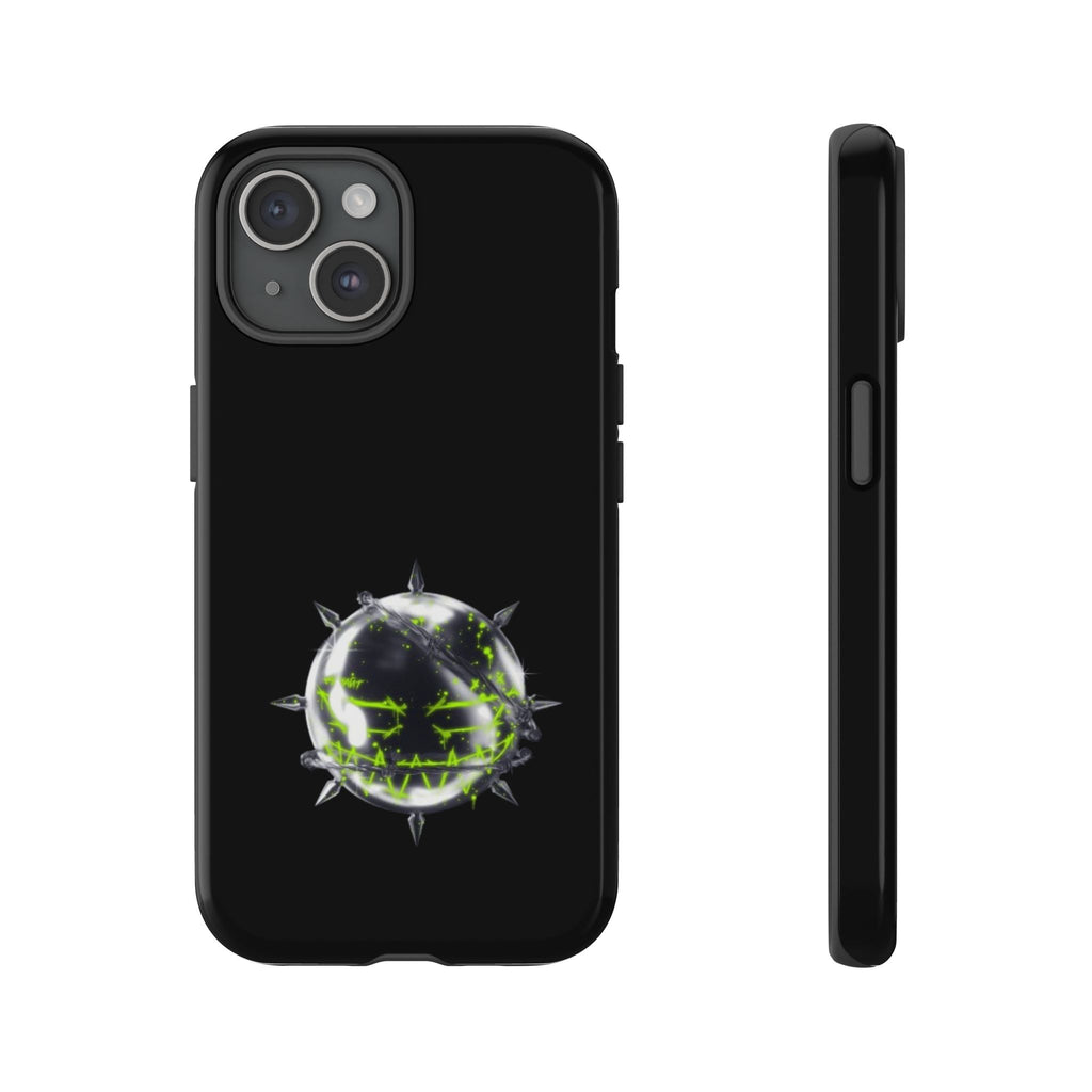 Cover per telefono in metallo verde neon