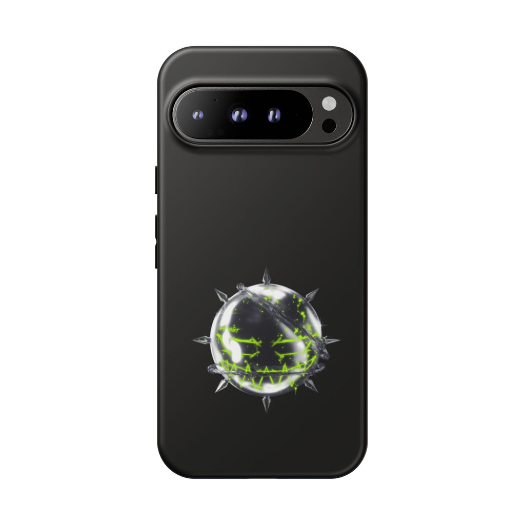 Cover per telefono in metallo verde neon