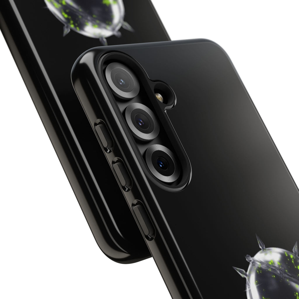 Cover per telefono in metallo verde neon