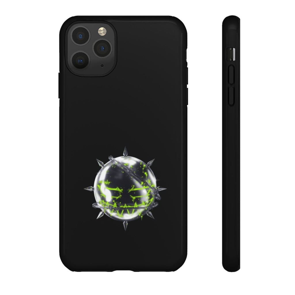 Cover per telefono in metallo verde neon