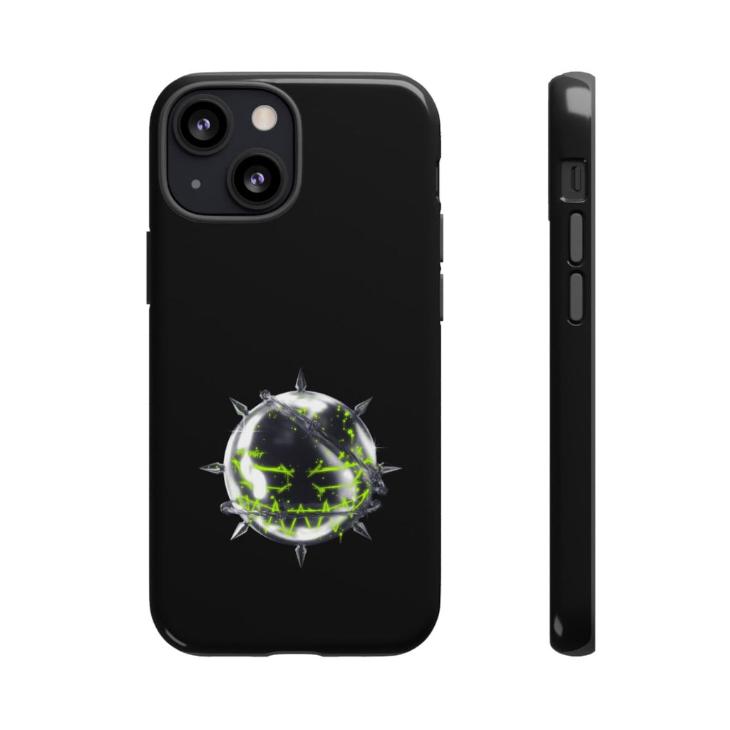 Cover per telefono in metallo verde neon
