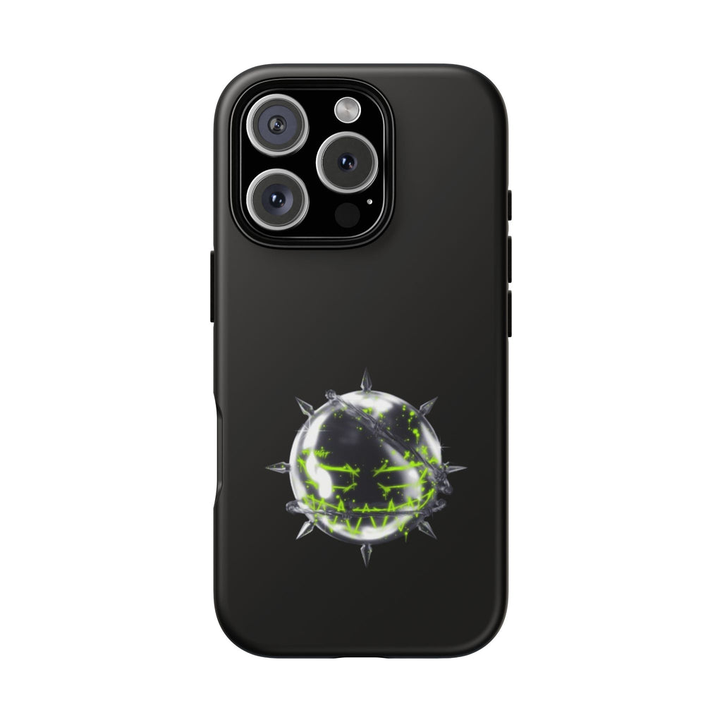 Cover per telefono in metallo verde neon