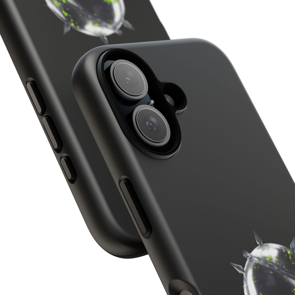 Cover per telefono in metallo verde neon