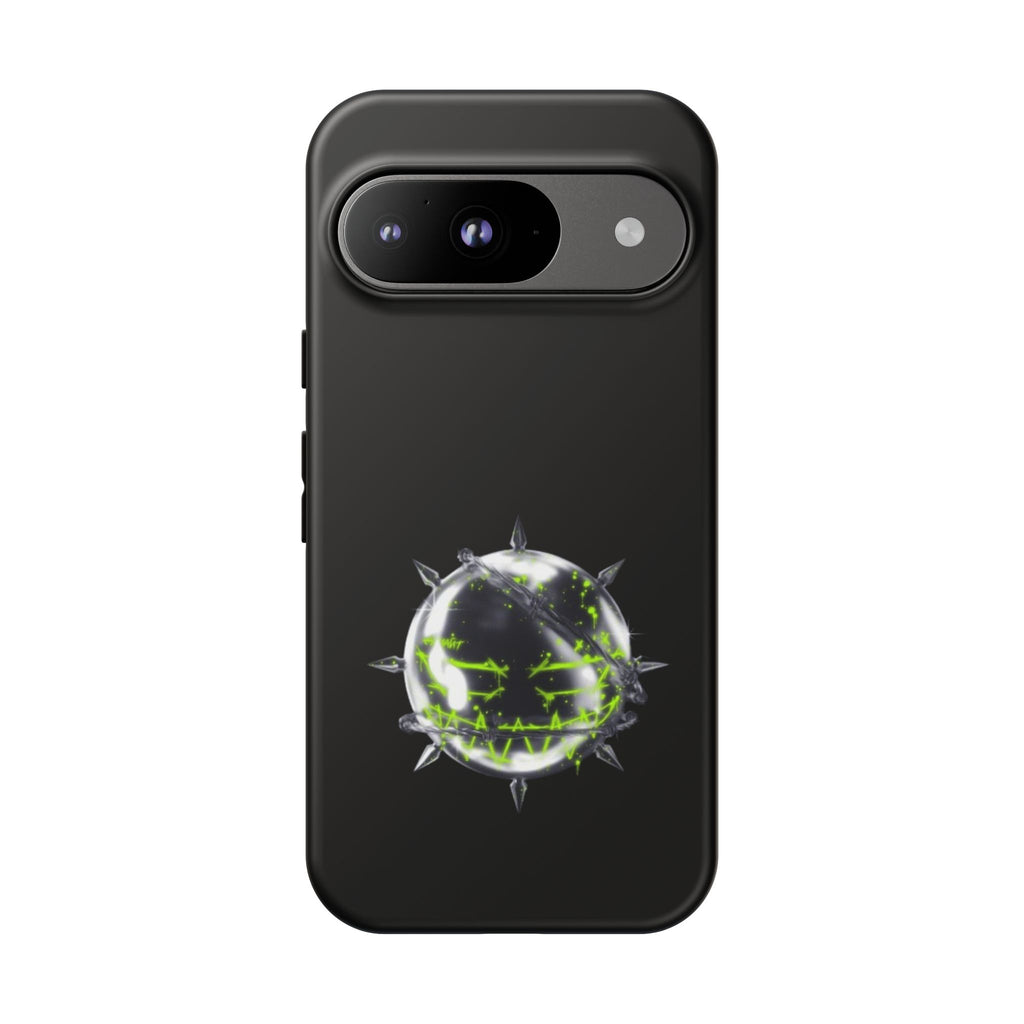 Cover per telefono in metallo verde neon