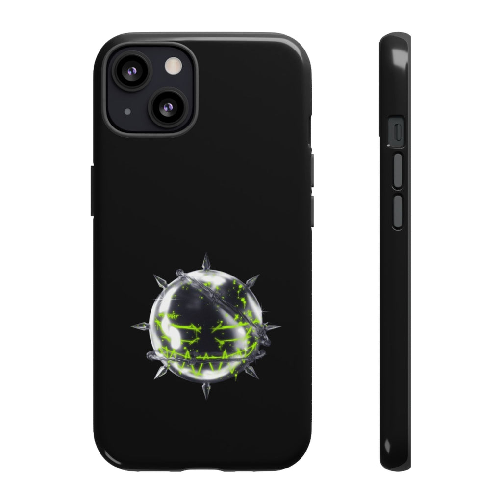 Cover per telefono in metallo verde neon
