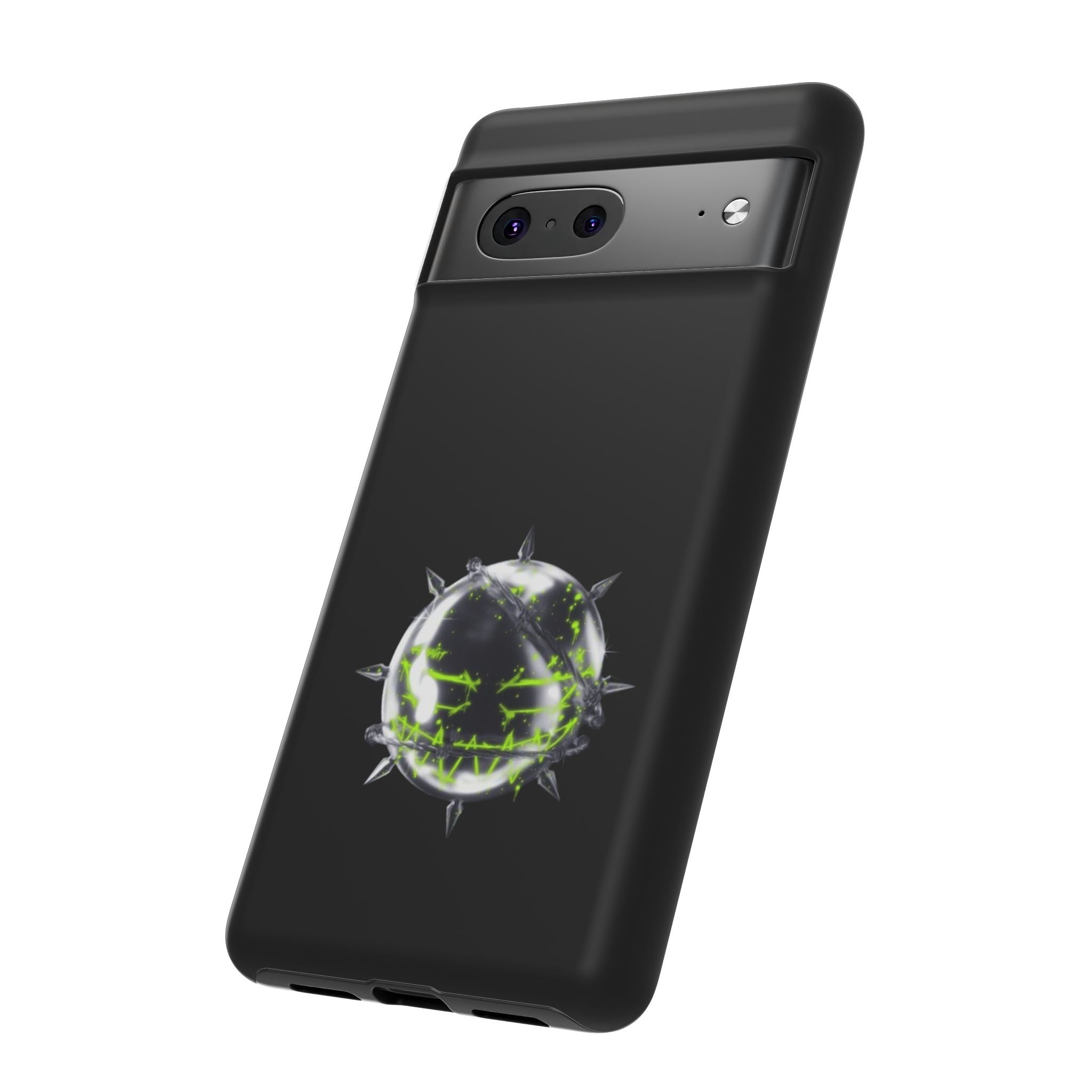 Cover per telefono in metallo verde neon