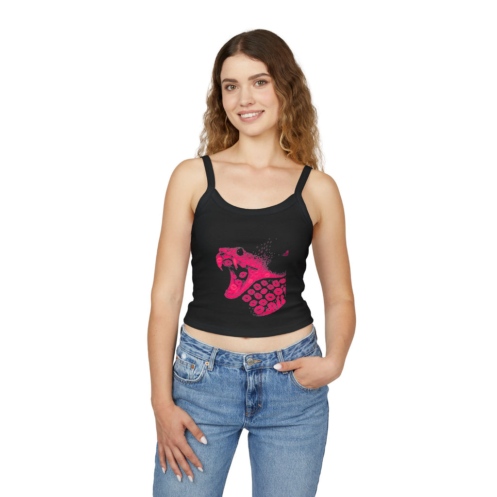 Top corto a serpente rosa