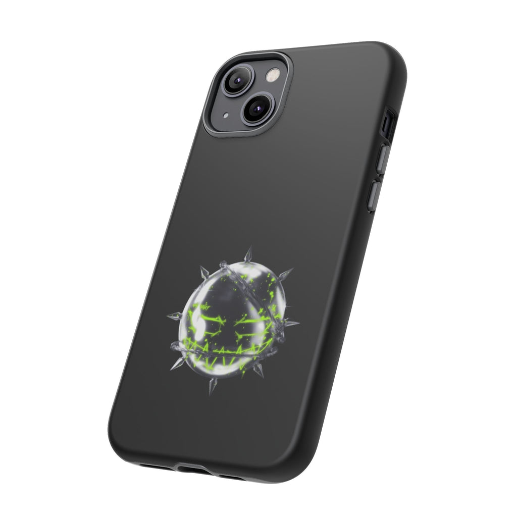 Cover per telefono in metallo verde neon