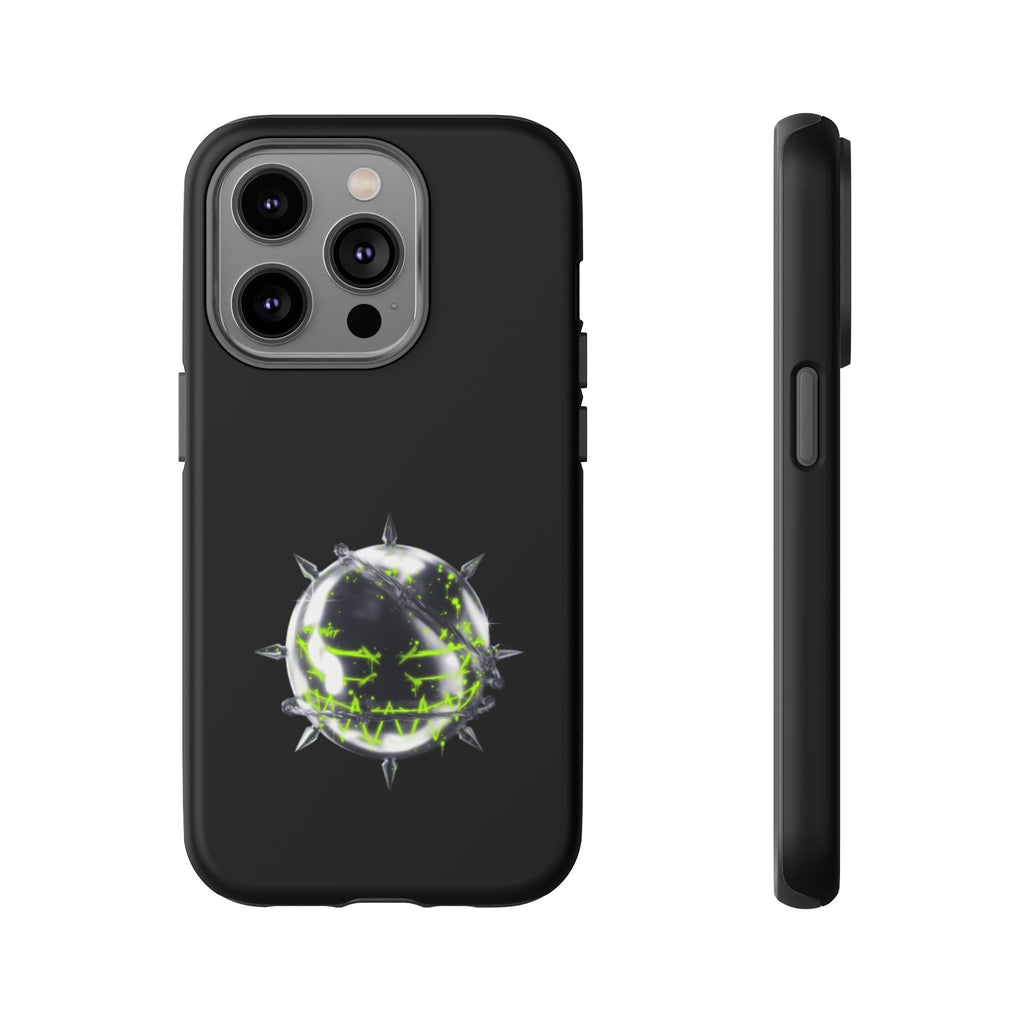 Cover per telefono in metallo verde neon