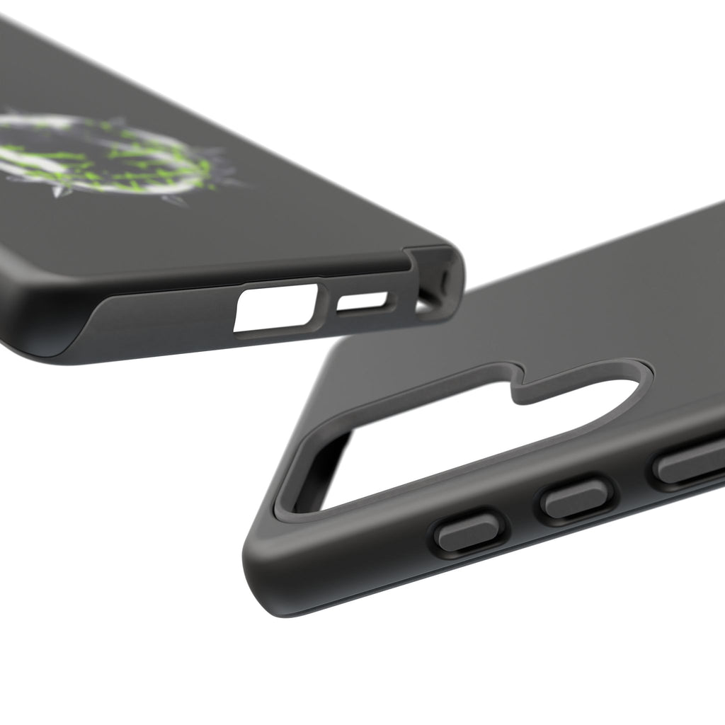 Cover per telefono in metallo verde neon