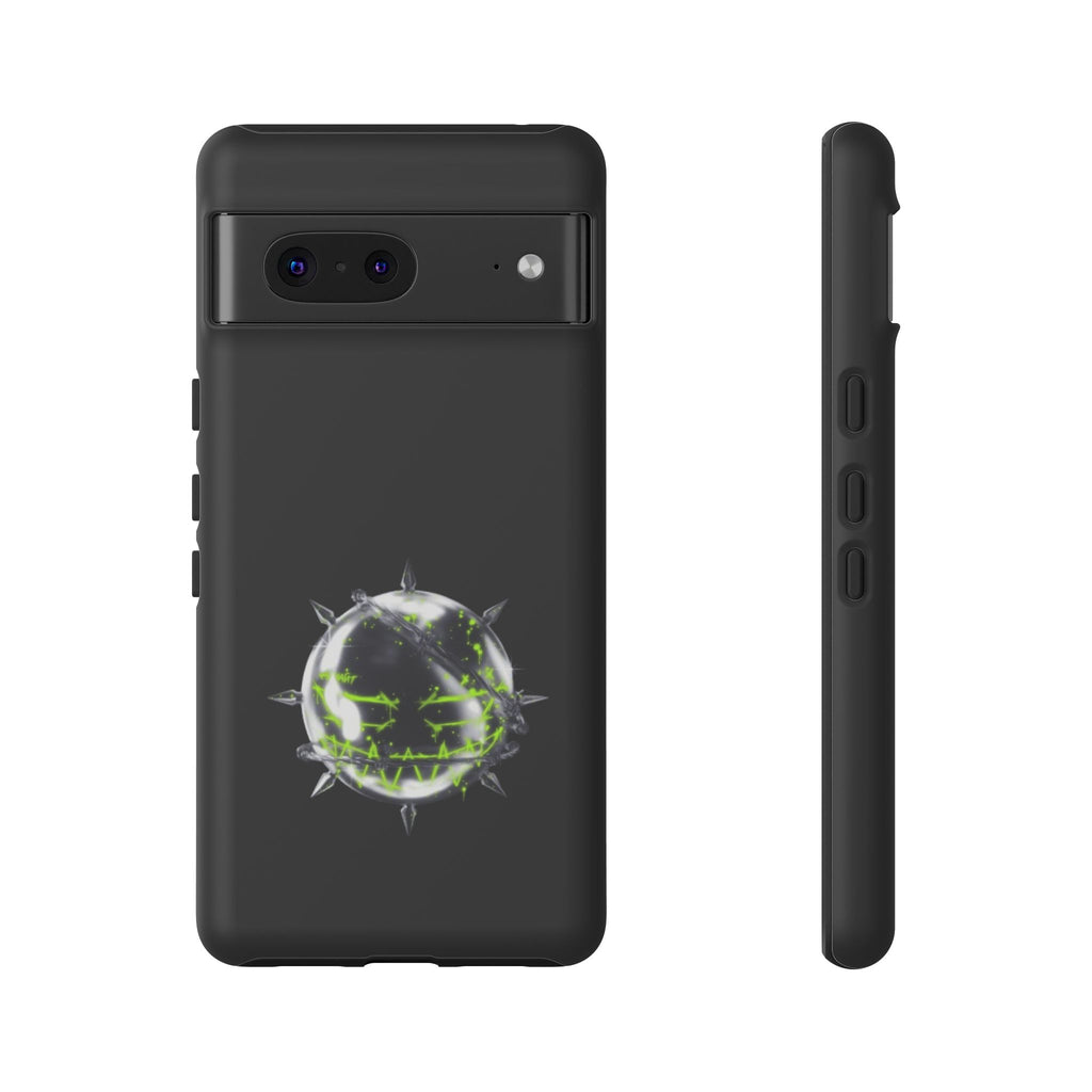 Cover per telefono in metallo verde neon