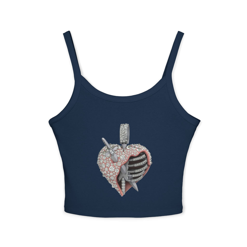 Top corto con cuore trafitto