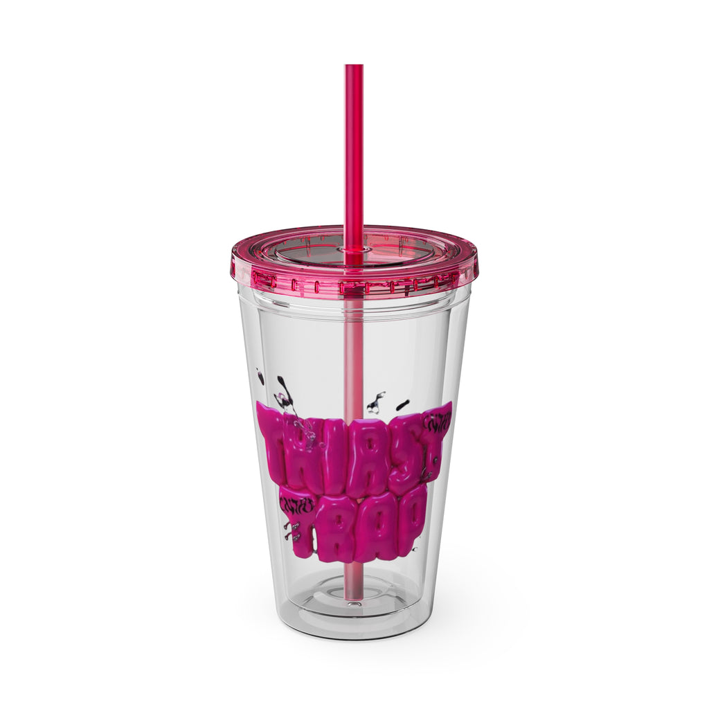 Bicchiere "Thirst Trap" con cannuccia, 470 ml