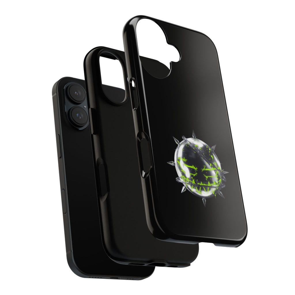 Cover per telefono in metallo verde neon