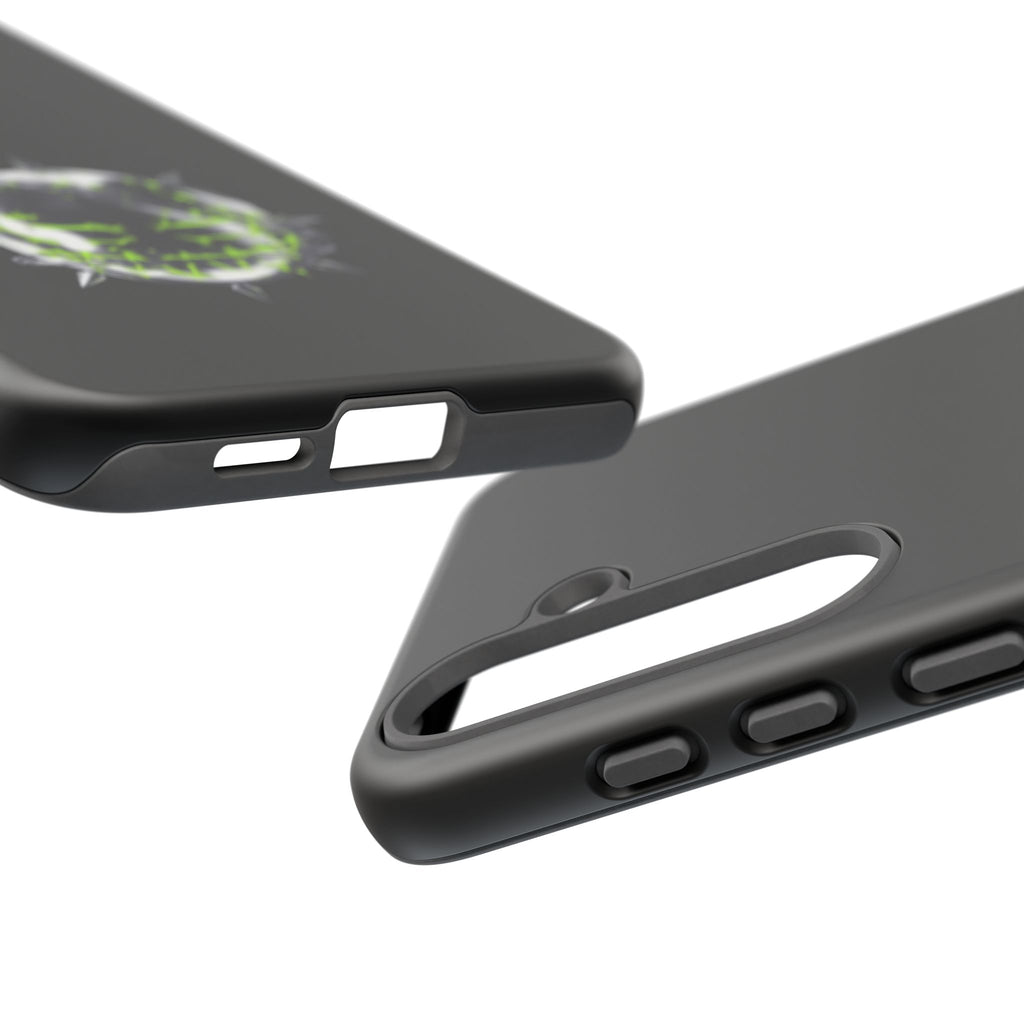 Cover per telefono in metallo verde neon