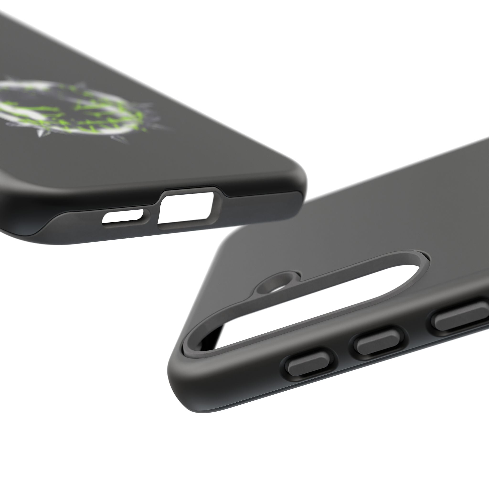 Cover per telefono in metallo verde neon