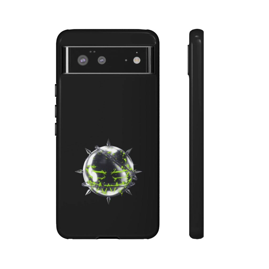 Cover per telefono in metallo verde neon