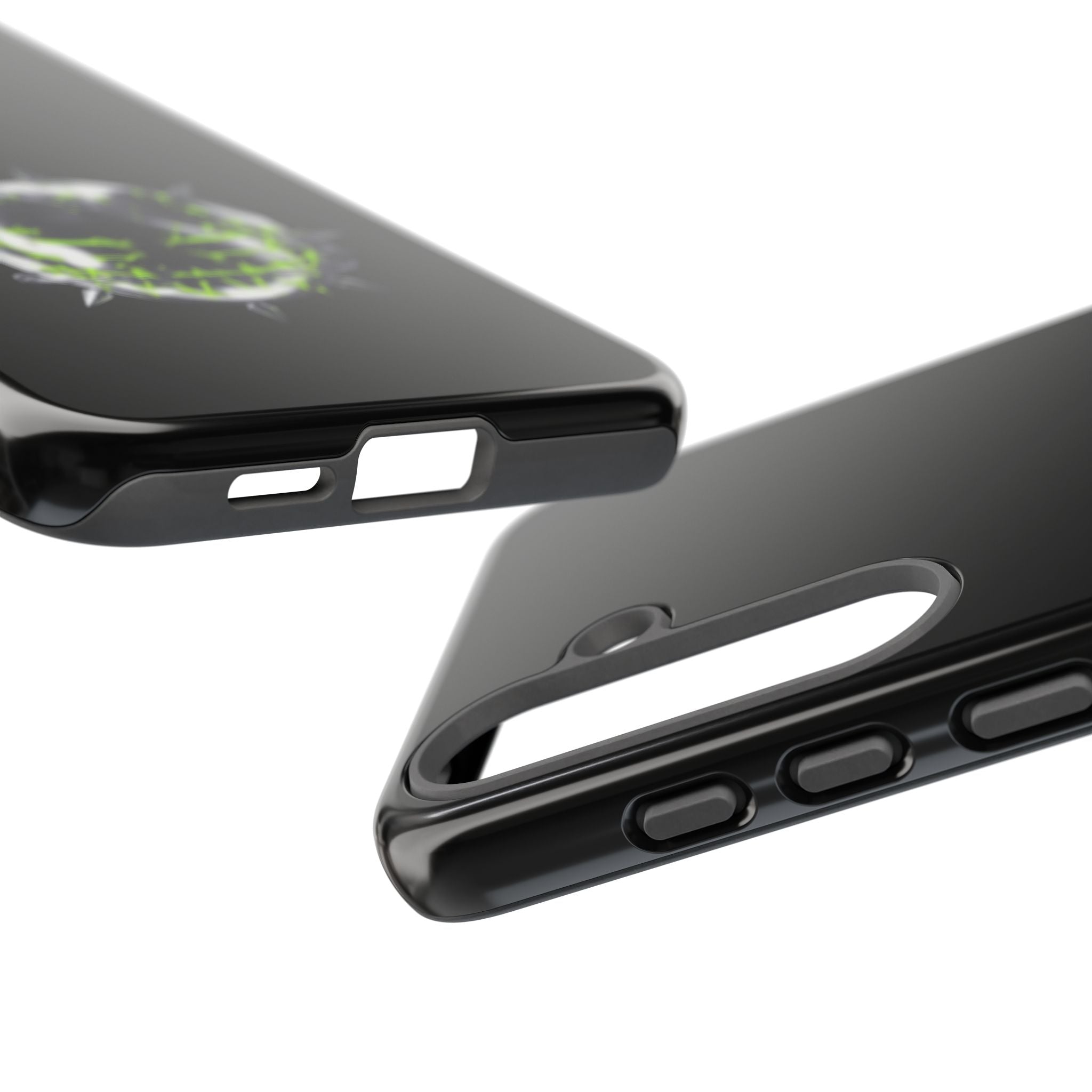 Cover per telefono in metallo verde neon