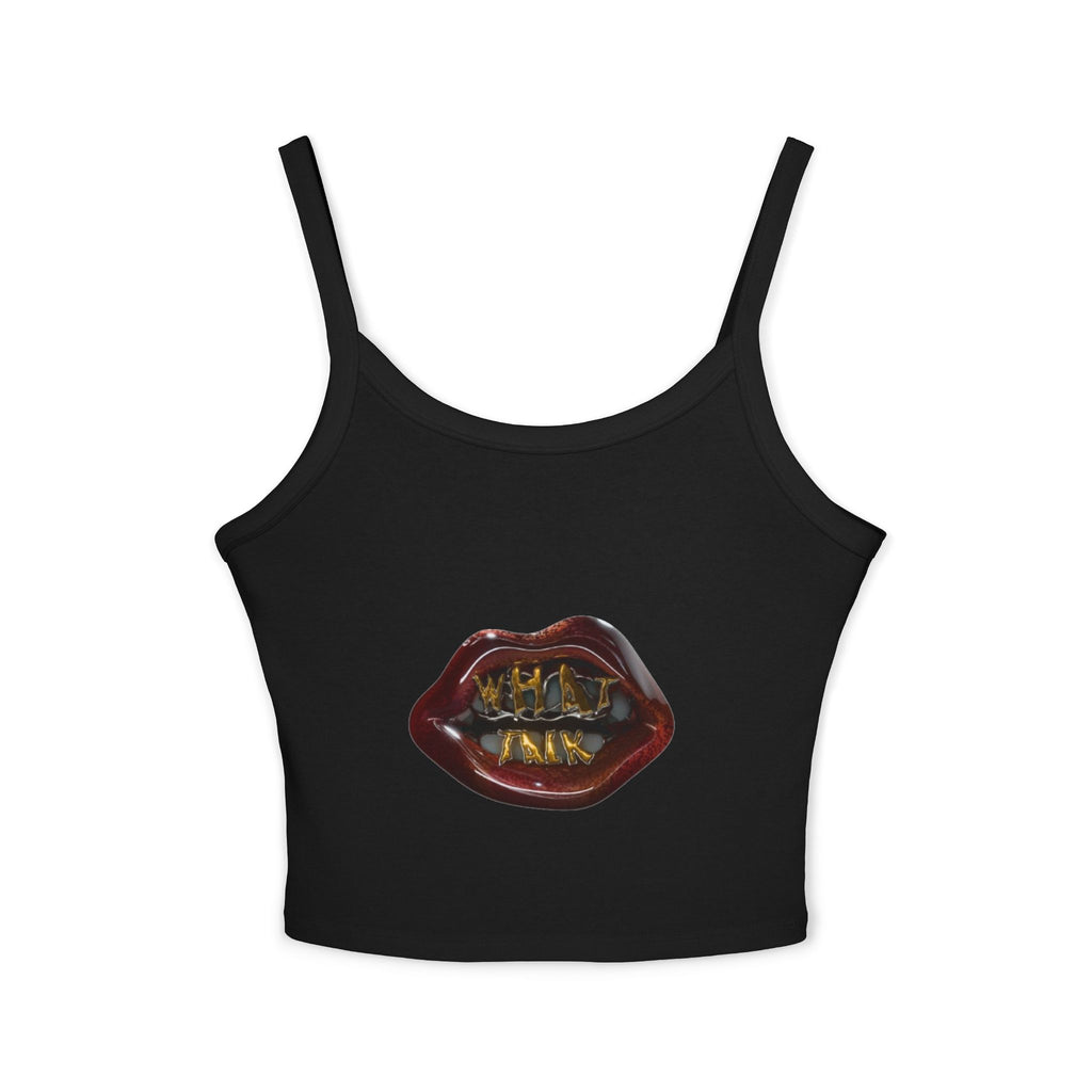 What Talk Top Corto a Costine Red Lips