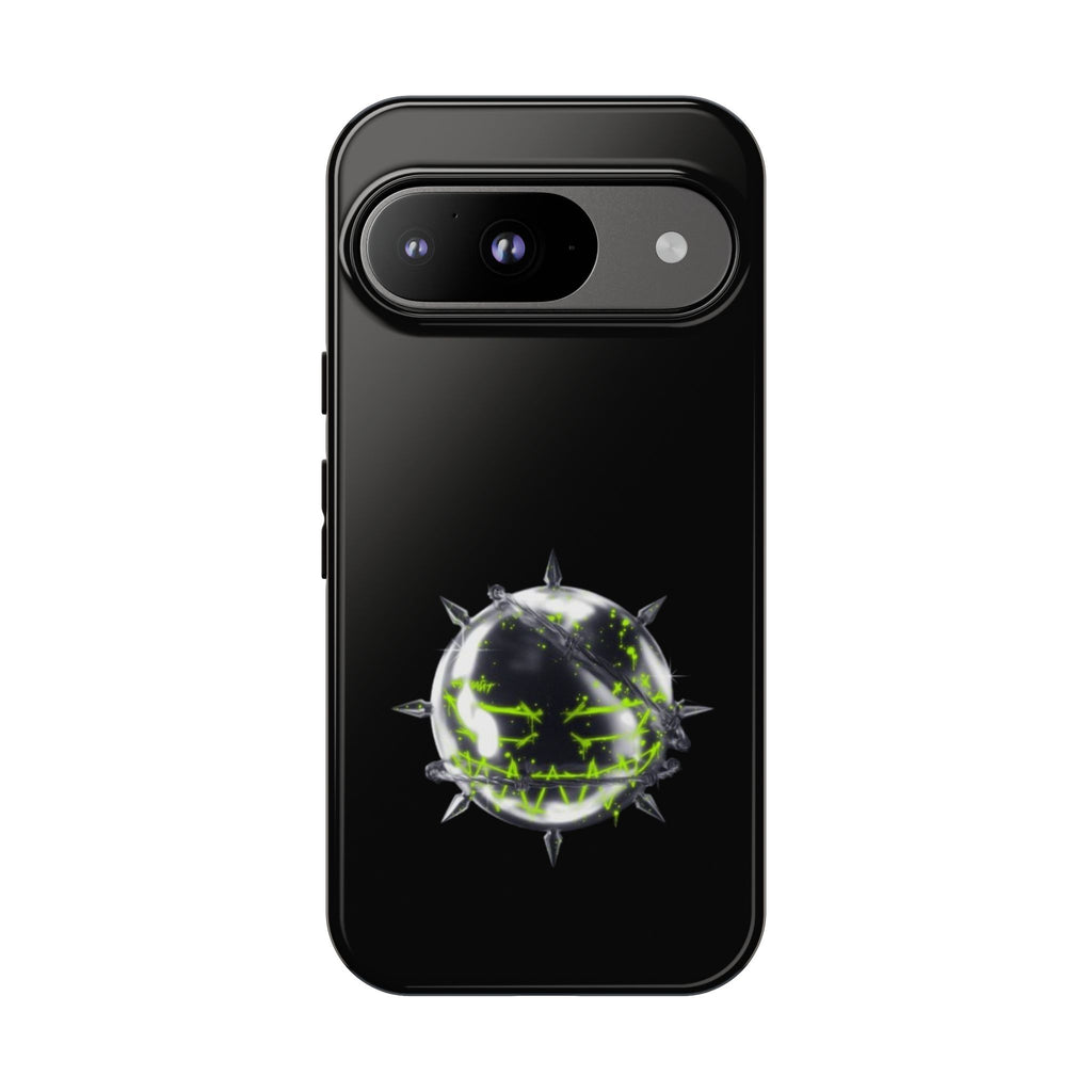 Cover per telefono in metallo verde neon
