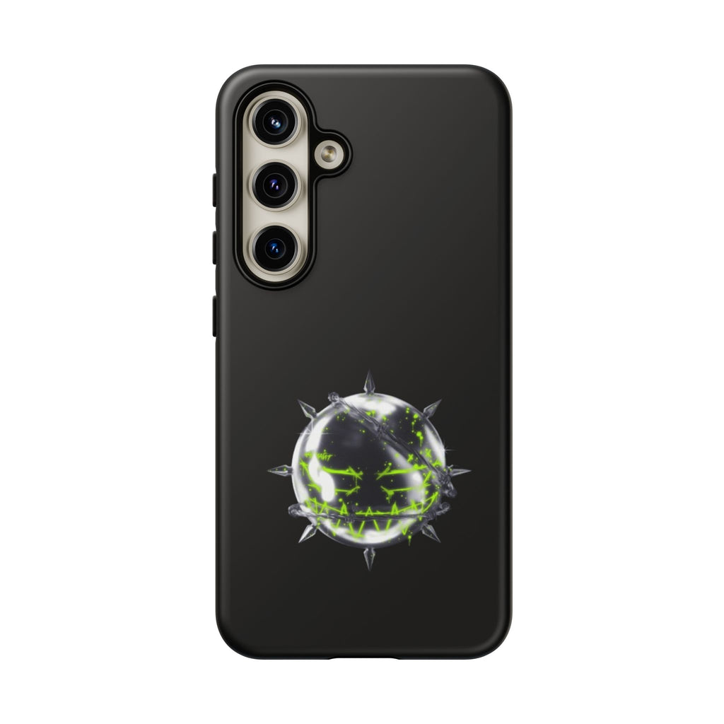 Cover per telefono in metallo verde neon