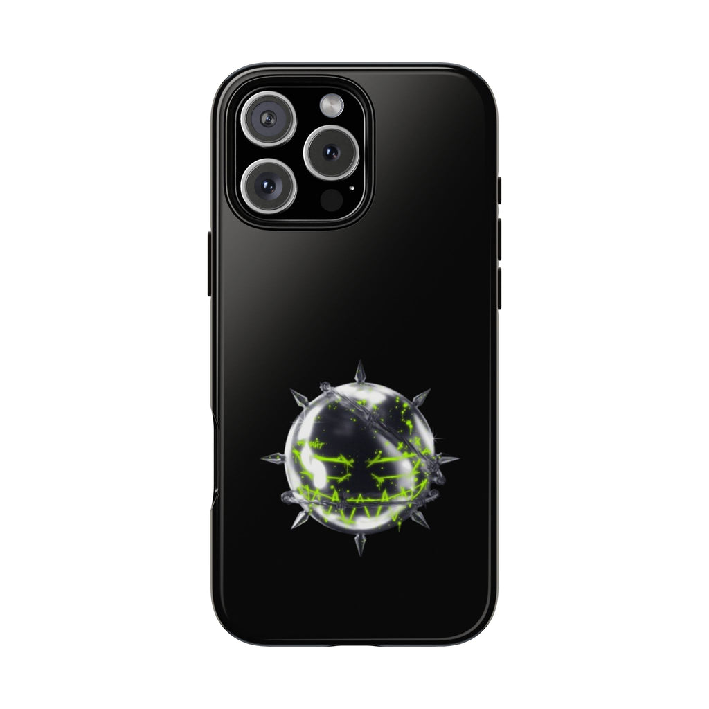 Cover per telefono in metallo verde neon