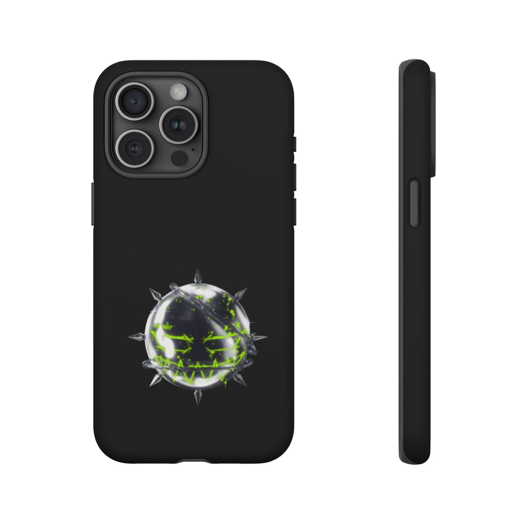 Cover per telefono in metallo verde neon