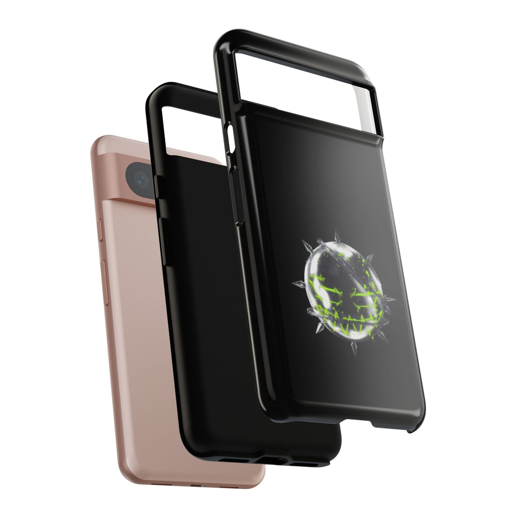 Cover per telefono in metallo verde neon