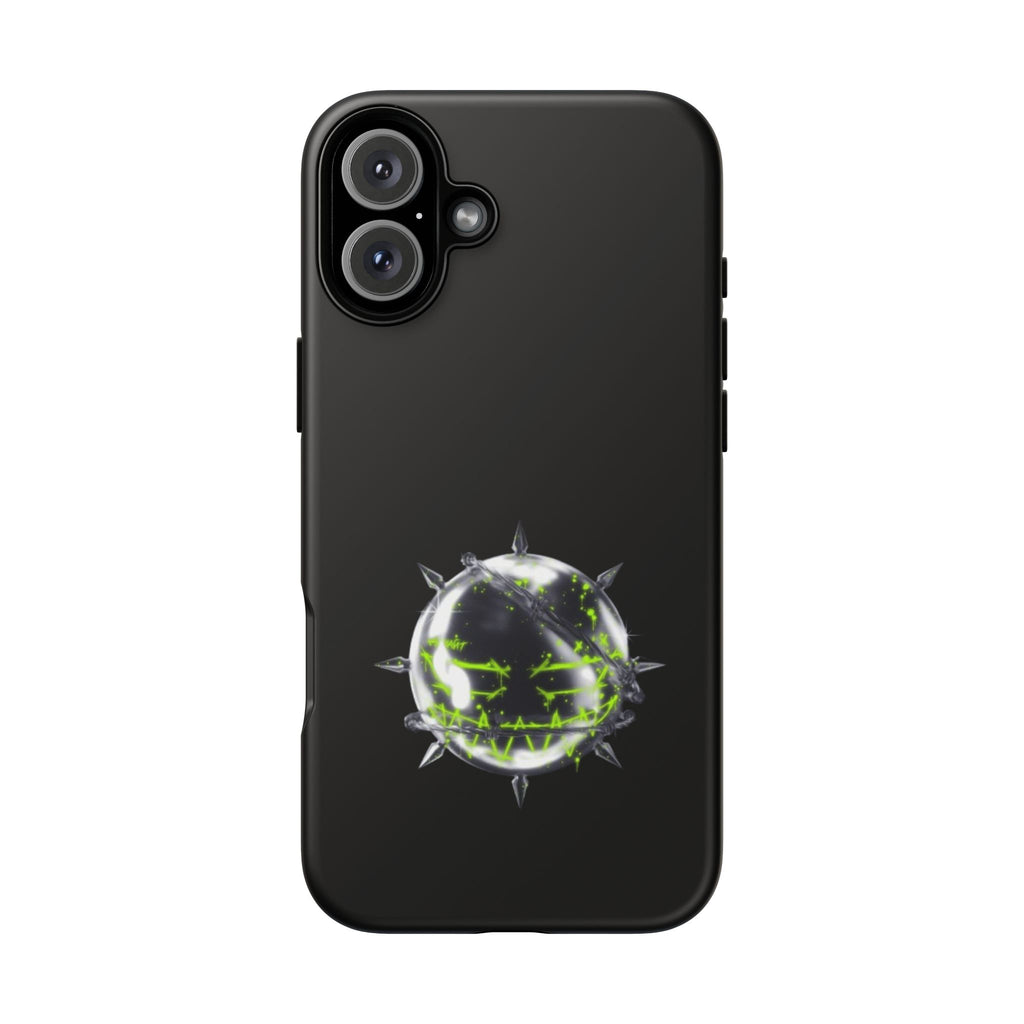 Cover per telefono in metallo verde neon