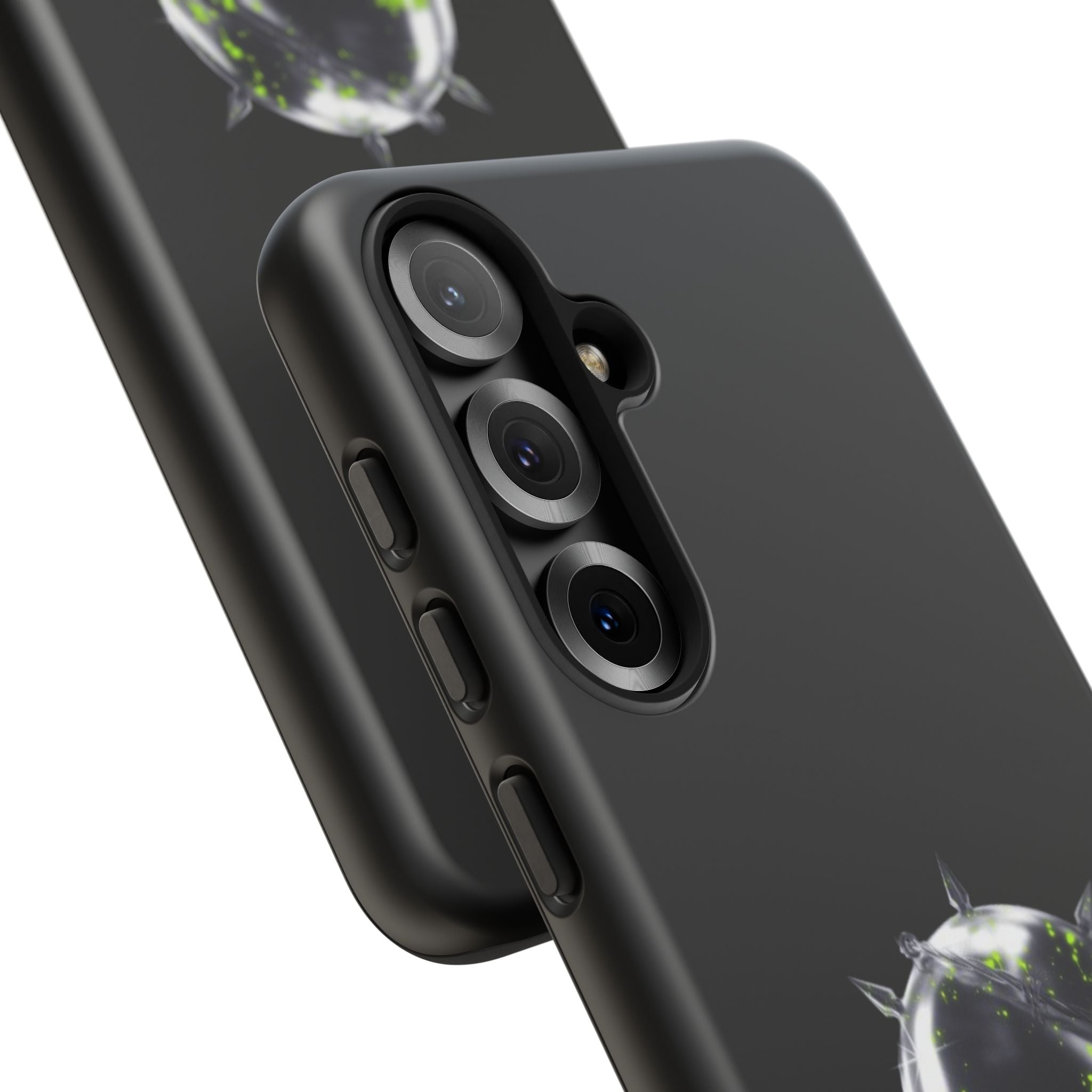 Cover per telefono in metallo verde neon