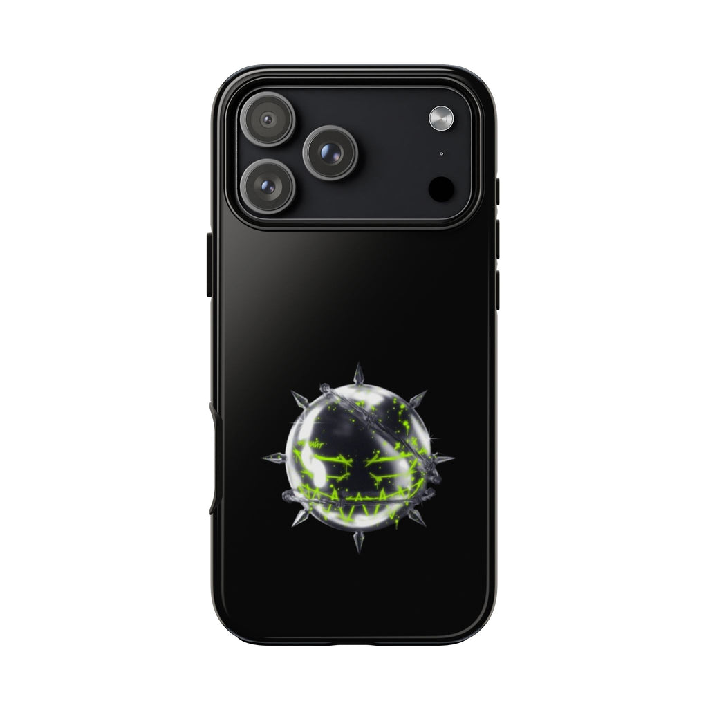 Cover per telefono in metallo verde neon