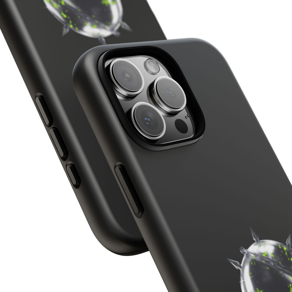 Cover per telefono in metallo verde neon