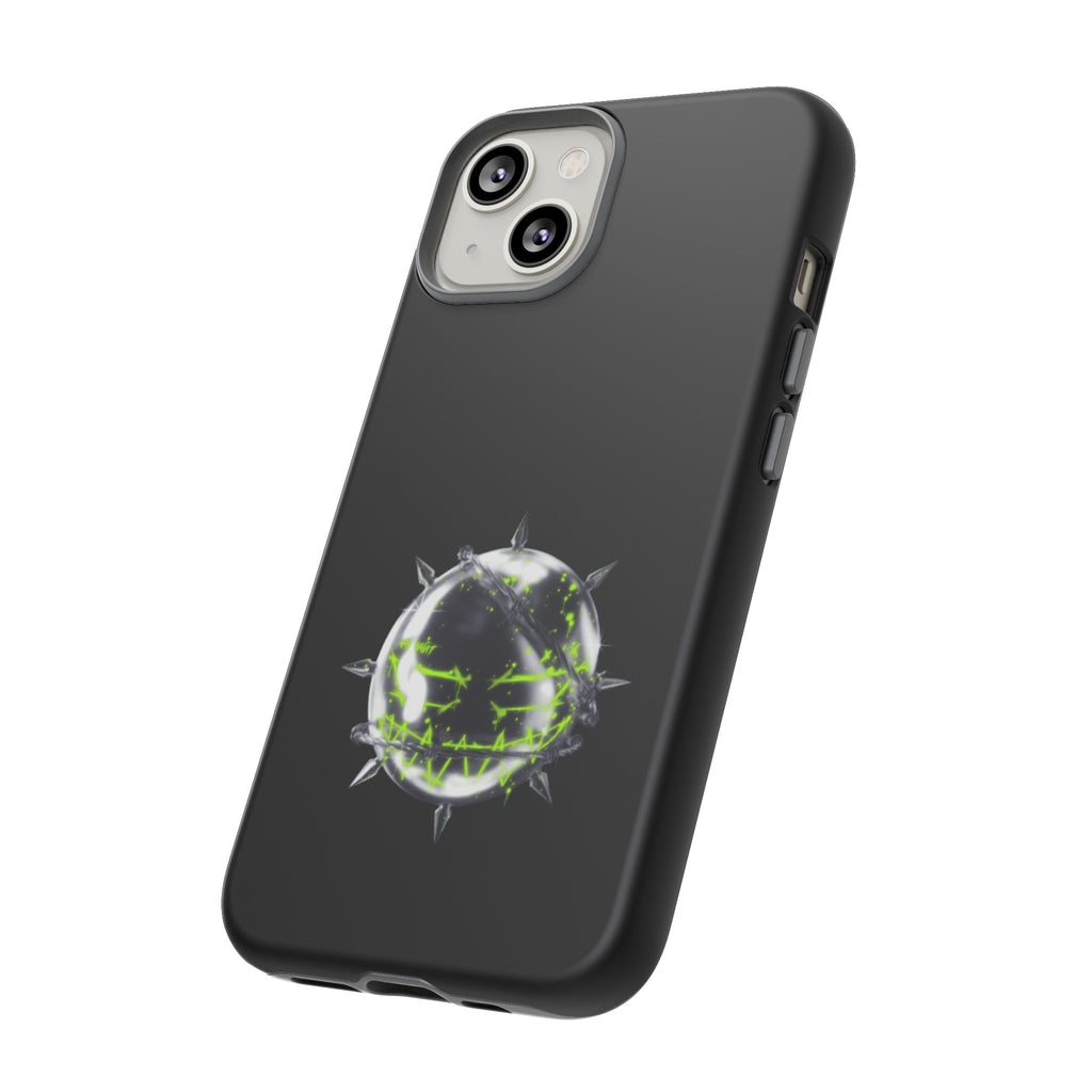 Cover per telefono in metallo verde neon