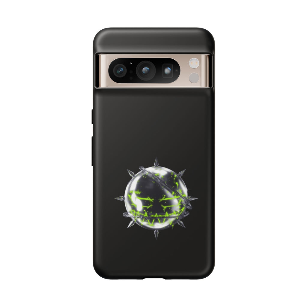 Cover per telefono in metallo verde neon