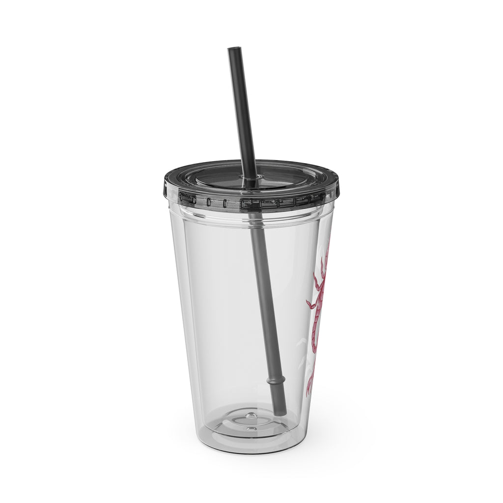 Twin Scorpion Tumbler with Straw, 16oz