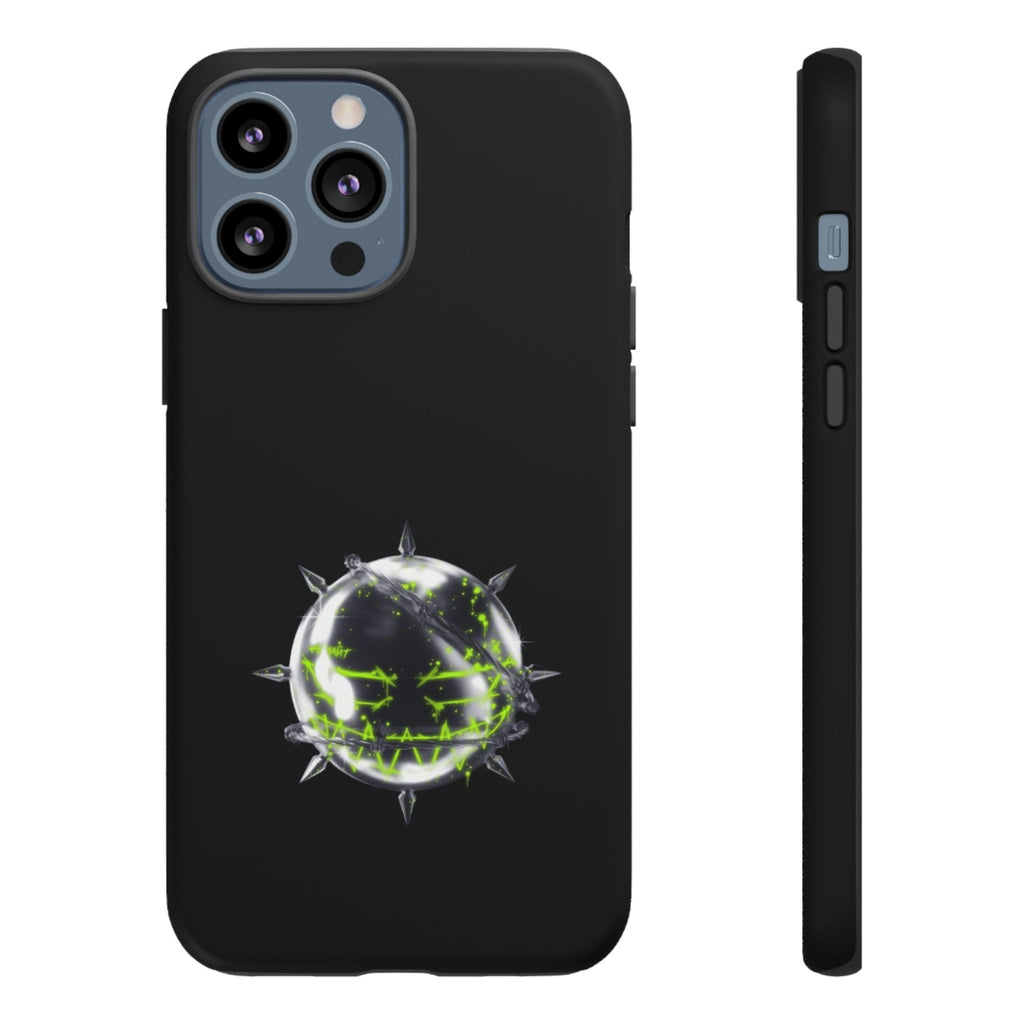 Cover per telefono in metallo verde neon