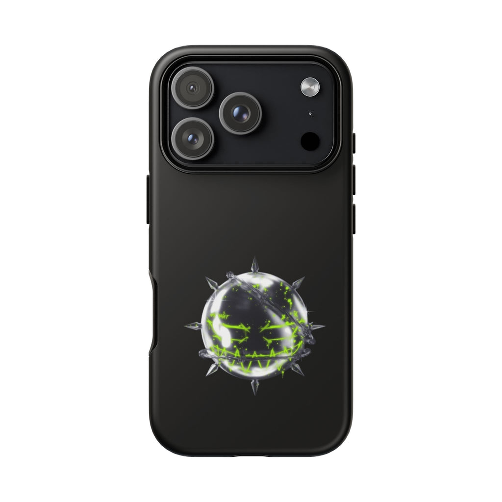 Cover per telefono in metallo verde neon