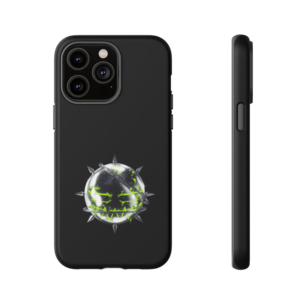Cover per telefono in metallo verde neon