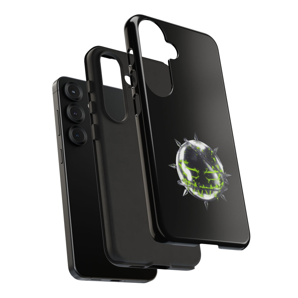 Cover per telefono in metallo verde neon