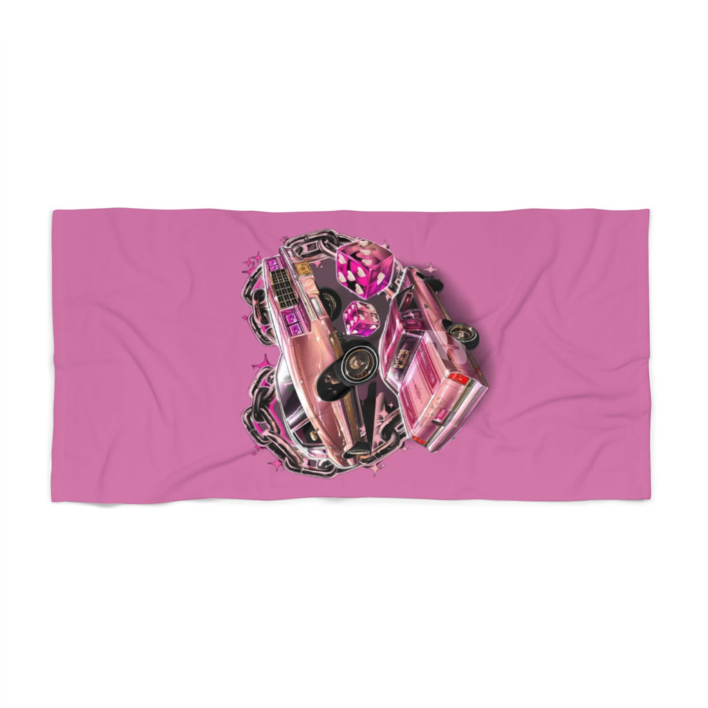Pink Rush Beach Towel