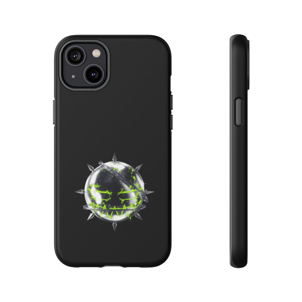 Cover per telefono in metallo verde neon