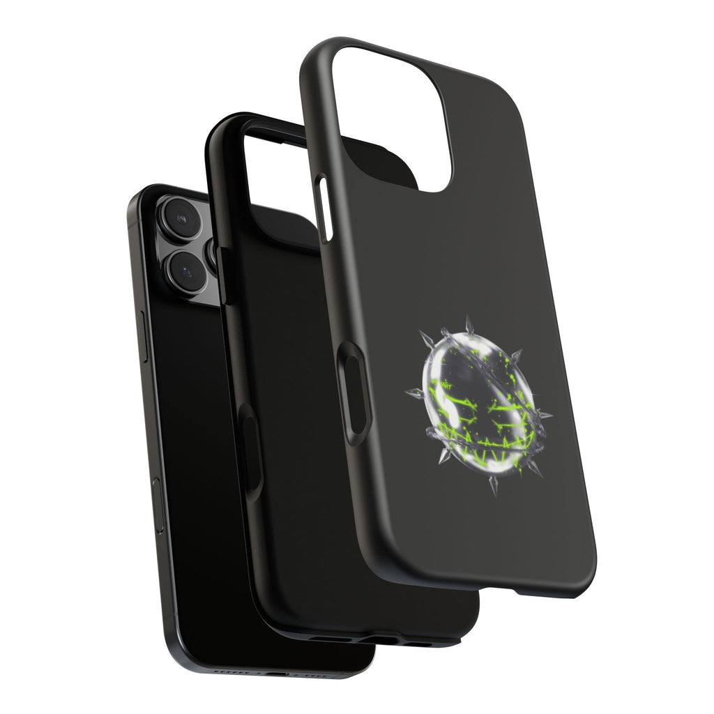 Cover per telefono in metallo verde neon