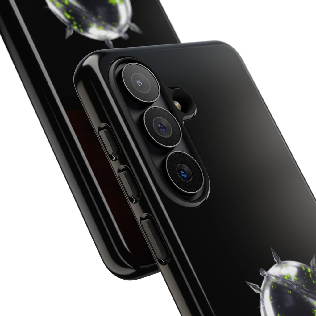 Cover per telefono in metallo verde neon