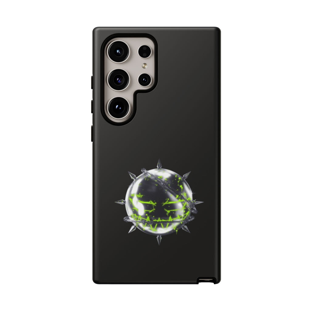 Cover per telefono in metallo verde neon