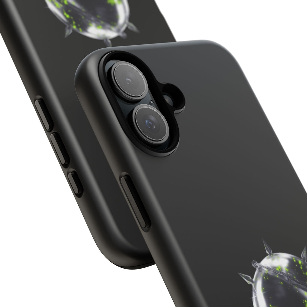 Cover per telefono in metallo verde neon